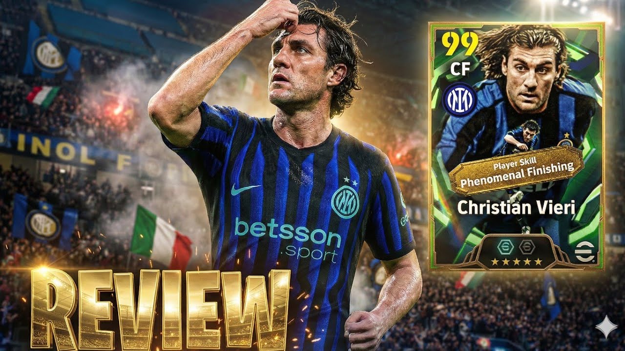 TRATOR 🤯 VIERI FINALIZADOR NATO no EFOOTBALL 2026 MOBILE - review Vieri epico