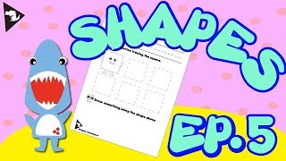 More Square Shape | Learning Shapes With Sharky | Preschool and Kindergarten Worksheets