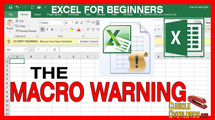 Where is the security warning area in Excel?