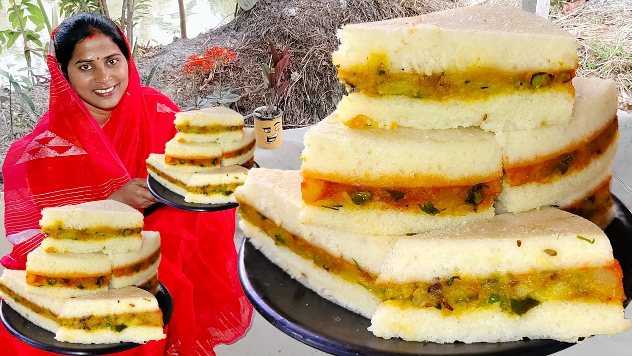 মাত্র একবাটি আতপ চাল দিয়ে দুর্দান্ত স্বাদের এই টিফিনটি বানিয়ে নিলাম II