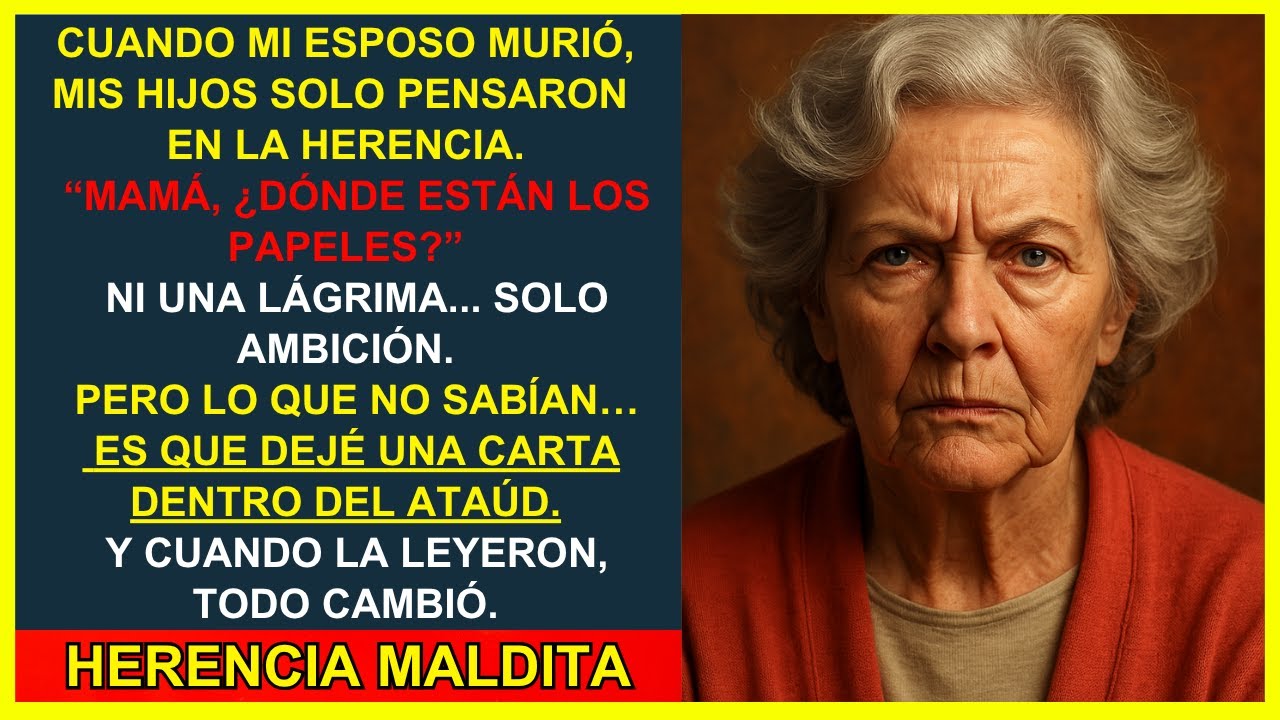 Al morir mi esposo, mis hijos corrieron por la herencia, pero nadie esperaba la carta en su ataúd