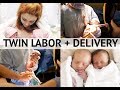 NATURAL TWIN LABOR + DELIVERY VLOG
