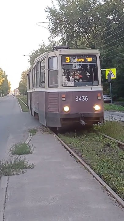 (г.Нижний Новгород, съёмка 10:08:24) трамвай Ктм-5м3 на маршруте: 3 ...
