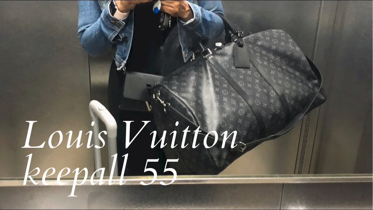 Unboxing New Louis Vuitton Monogram Eclipse Keepall 55