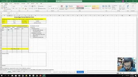 KIN Advising Course Selection Form Instructions