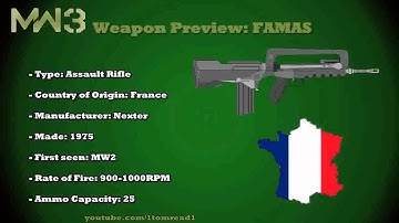 MW3 Weapon previews - FAMAS - commentated by 1tomread1