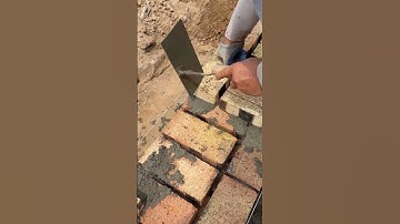 the process of installing bricks very neatly to make a wall #construction #popular #brick #wall