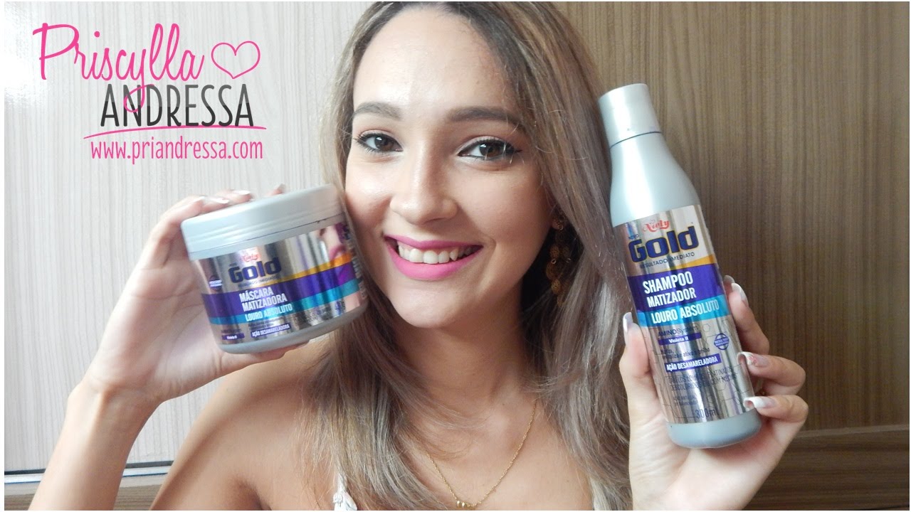 Shampoo matizador e Máscara matizadora Louro Absoluto Niely Gold