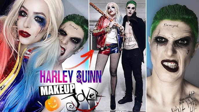 Maquiagem Coringa e Arlequina MakeUp Joker and Harley Quinn Suicide Squad  By Luana Patricio 
