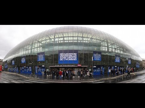 Gare de STRASBOURG , 70e anniversaire de la Déclaration Universelle des Droits de l'Homme