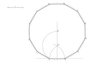 How to draw a Regular Dodecagon (12-sided polygon) given its Side