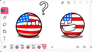 Original Countryballs animation on FlipaClip