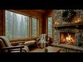 🔥Fireplace and Rain with Relaxing Music | Calm Before Sleep – No Mid-Rolls, Pure Relaxation
