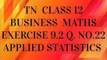 TN 12th Business maths chapter 9 exercise 9.2 question number 22