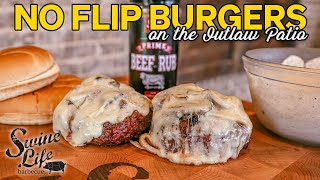 No-Flip Smoked Burgers on the Outlaw Patio