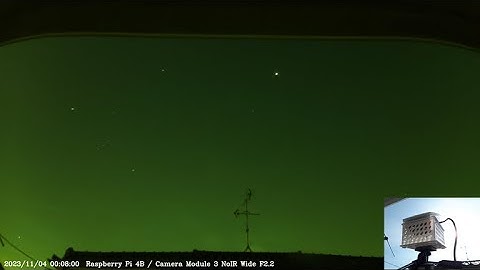 Night sky timelapse with Raspberry Pi + V3 camera. (Second)