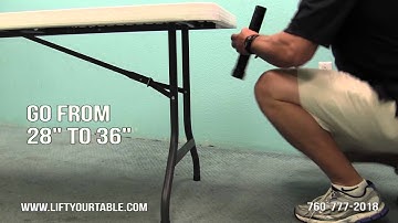 CHEAP folding table risers extenders - Save Your Back (short video)