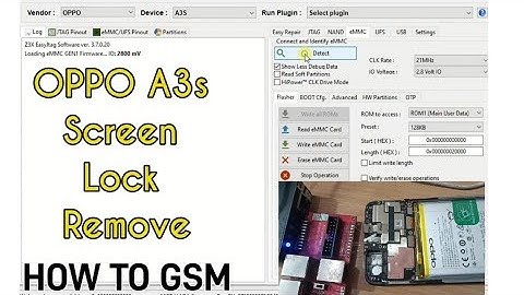 Oppo A3s CPH 1803 Screen Lock Remove easy jtag plus