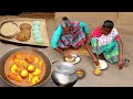santali tribe people daily routine|santali grandmorhers cooking DUCK EGG curry with potato for lunch
