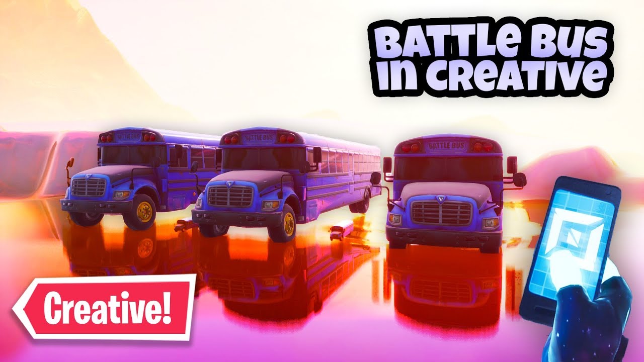 How To Get Battle Bus In Creative Islands Fortnite Glitch Youtube
