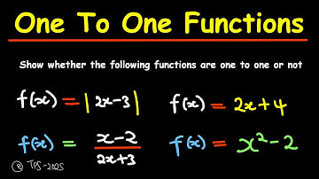 One To One Functions - M1001 TUTORIAL SHEET 2