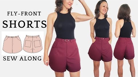 Effie Shorts Sewing Tutorial | High Waisted A-Line Shorts with Zipper, Pockets & Belt Loops
