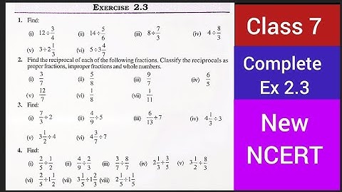 Q 1,2,3,4  Ex 2.3 | Chapter 2 Class 7 Maths #NewNCERT
