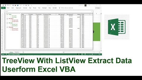 Treeview With Listview Excel  Extract data Userform Excel vba