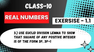 USE DIVISION ALGORITHM TO SHOW THAT SQUARE OF ANY POSITIVE INTEGER IS OF  FORM 3P OR 3P+1 @snapstudy