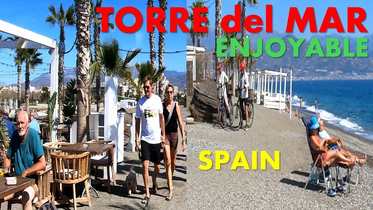 Torre del Mar Spain Promenade Walk 2024 Malaga Costa del Sol - YouTube