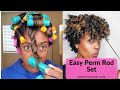 HOW TO | Perm Rod Set on Short Natural Hair Tutorial | Quick & Easy