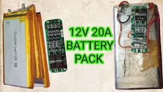 HOW TO MAKE 12V 20A  BATTERY  || USING POWER BANK 10000 MAH BATTERY.