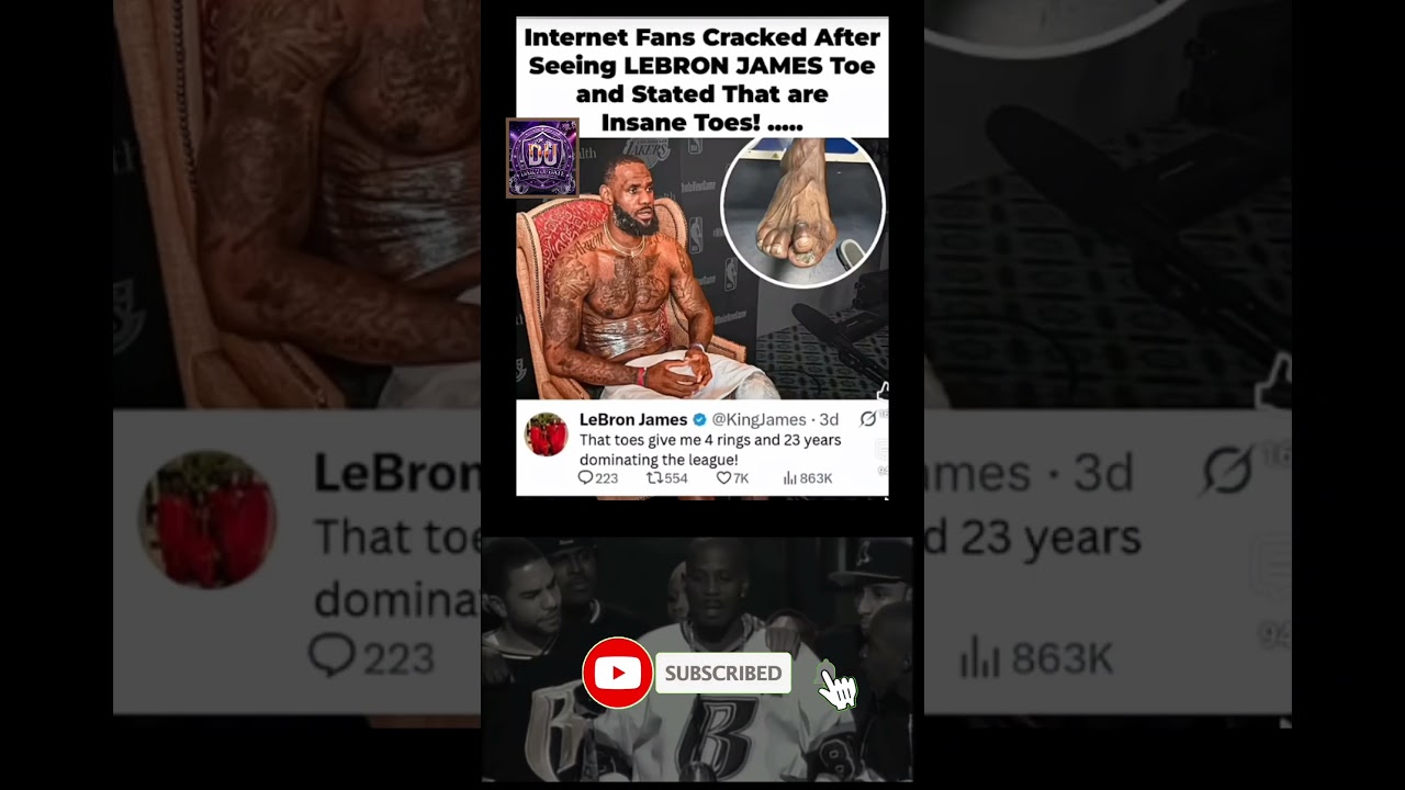 Mira The internet is CRACKING up at LeBron's toes! 😭👀 Bron's response is hilarious! #lebronjames #shorts en YouTube Mira The internet is CRACKING up at LeBron's toes! 😭👀 Bron's response is hilarious! #lebronjames #shorts en YouTube