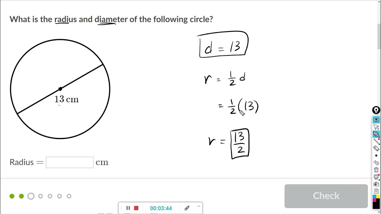Radius and diameter Khan Academy YouTube