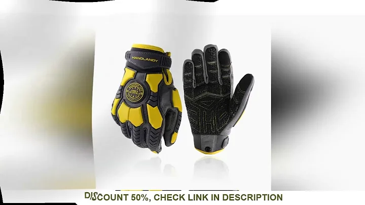 HANDLANDY Heavy Duty Work Gloves for Men, Cut 6 Safety Impact Protection Working Gloves Touch Screen