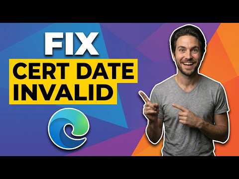 How To Fix Net::Err_Cert_Date_Invalid In Microsoft Edge (Easy Guide)