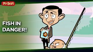 mr bean s goldfish rescue mission mr bean cartoons kids