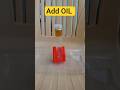 Water and oil density crazy experiment #experiment #science #experimnent #ytchannel #water
