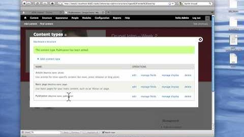 Drupal 7: Creating Content Types
