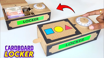 DIY Cardboard Locker | how to make Digi Safe locker | homemade organizer , Easy school project