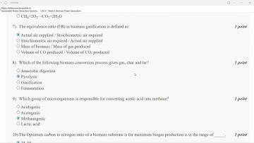 NPTEL Sustainable Power Generation Systems | Week 6 Assignment 6 Solutions | 2025