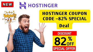 Hostinger Coupon Code and Exclusive Discounts 💥 Get Hosting 82% OFF + FREE Domain!