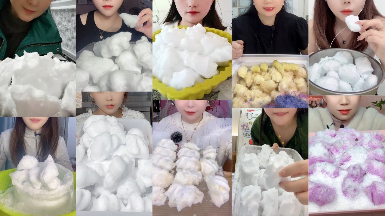 ASMR ICE EATING || FREEZER FROST DUMPLINGS BITES COMPILATION || SATISFYING SOFT FROST BITES ASMR🧊 