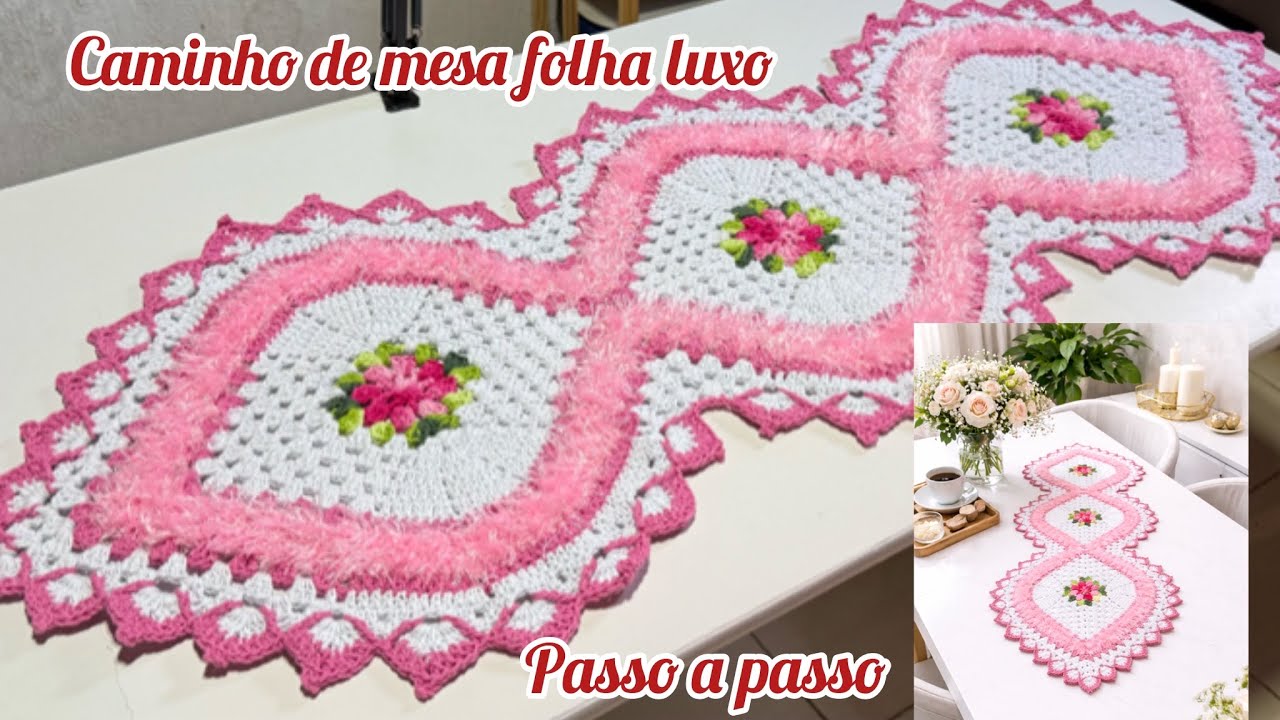 Luxury Leaf Table Runner / Step by Step #crochet #tutorial - YouTube