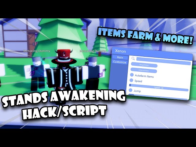 Stands Awakening GUI Script  Auto Farm, Infinite Items & MORE! 