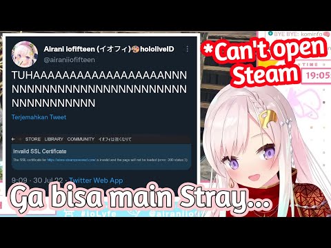 【Airani Iofifteen】Iofi's Reaction to the Government Blocking Steam【EN/ID Sub】