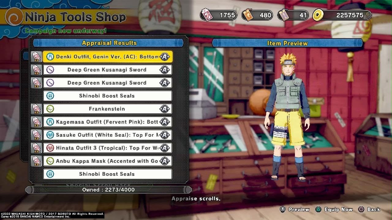 Rolling for the rock lee SS+ weapon