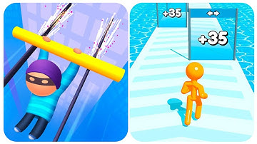 Tall Man Run Vs Rail Roof Run - Noob Vs Pro Update Max Level Gameplay High