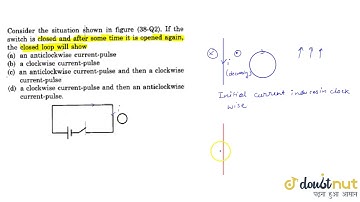 Consider the situation shown in . if the switch is closed and after some time it is opened again...