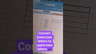 MS Excel : Convert lowercase letters to uppercase ✔️ Convert small letters to capital letters ✅
